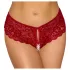 Cottelli - culotte ouverte en dentelle - rouge - L