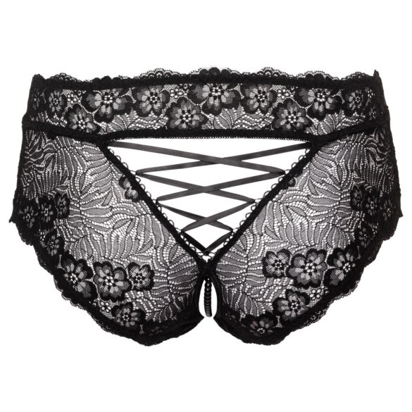 Cottelli Curves - culotte en dentelle ouverte (noir)