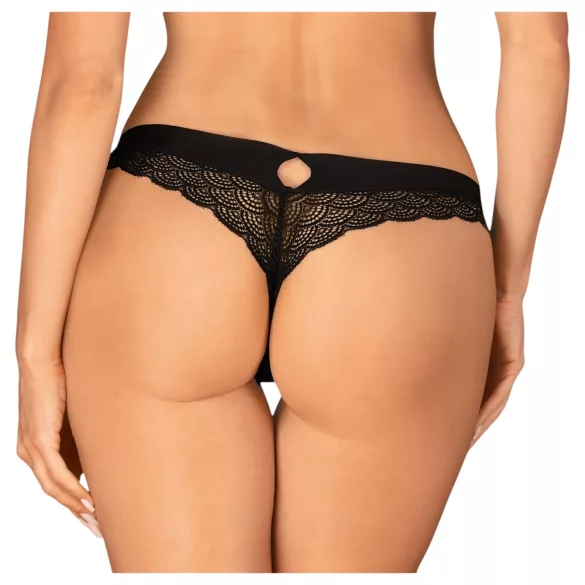 Obsessive Chemeris - string sexy femme - dentelle noire