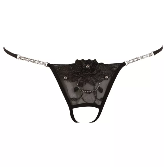 Cottelli - String ouvert - motif fleur scintillant - M/L