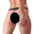 Cottelli - String ouvert avec perles - dentelle noire - M