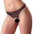 Cottelli - String ouvert avec perles - dentelle noire - XL