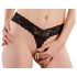Cottelli - String dentelle double perles (noir) - M