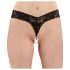 Cottelli - String dentelle double perles (noir) - M