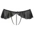 Cottelli - string ouvert perlé avec volants - noir - M