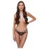 Cottelli - String luxe ouvert à anneaux (noir) - M/L