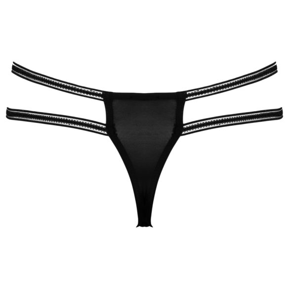 Cottelli - string ouvert avec anneau - luxe - noir - M/L
