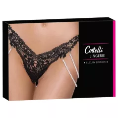 Cottelli - string perlé brodé de luxe (noir)