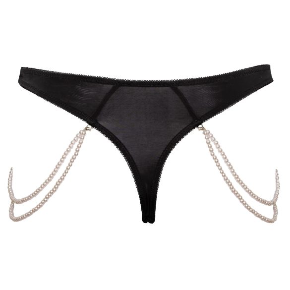 Cottelli - string perlé brodé de luxe (noir) - M/L