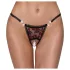 Cottelli - string perlé luxueux à motif rose - noir - M/L