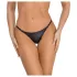 Noir - string femme effet brillant - noir
