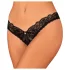 Obsessive - string ouvert dentelle - noir - M/L