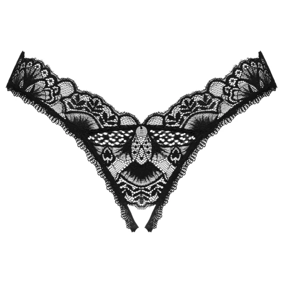 Obsessive - string ouvert dentelle - noir - M/L