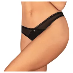 Obsessive - string ouvert - dentelle noire