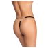 Cottelli - string tanga ouvert - ornement argenté - noir (S-L)