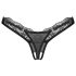 Obsessive - string femme transparent dentelle - noir