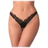 Obsessive - string femme transparent dentelle - noir - L/XL