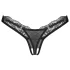 Obsessive - string femme transparent dentelle - noir - 2XL/3XL