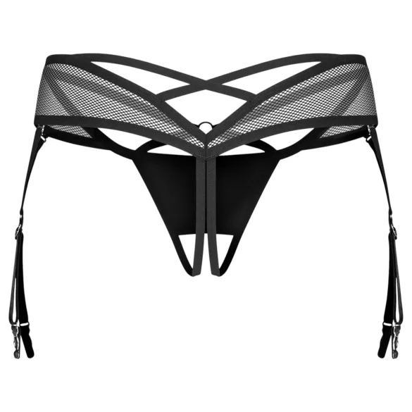 Obsessive Dominna - porte-jarretelles à lanières - noir - L/XL