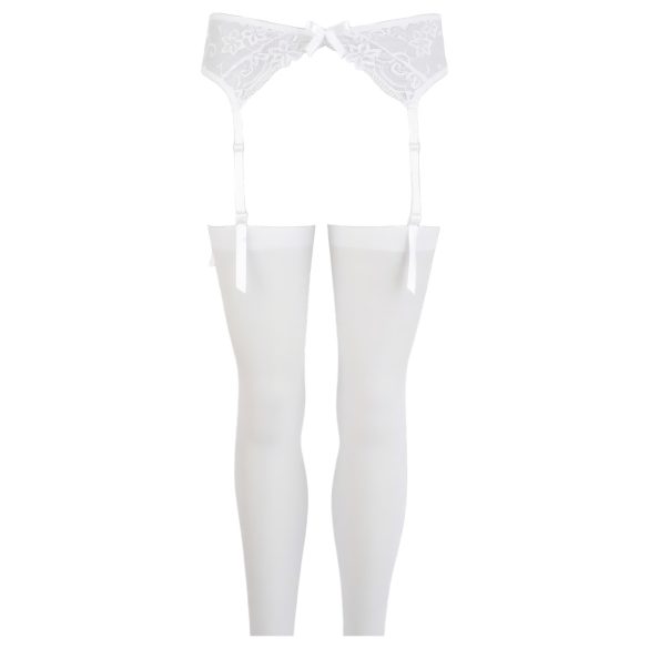 NO:XQSE - Ensemble porte-jarretelles en dentelle - blanc