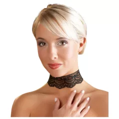   Cottelli - tour de cou en simili cuir et dentelle, accessoire de déguisement BDSM