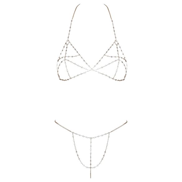 Cottelli - Bikini chaîne strass - argenté