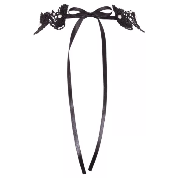 Cottelli - collier tour de cou dentelle perles - noir