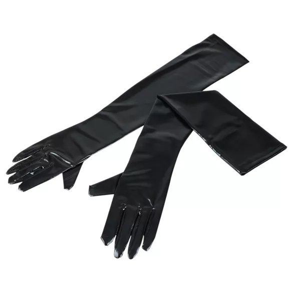 Cottelli - Gants longs brillants - noir