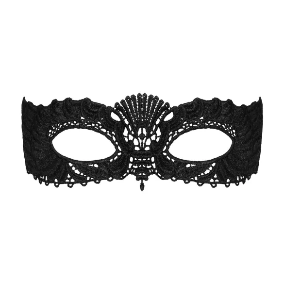 Obsessive - masque vénitien brodé - noir