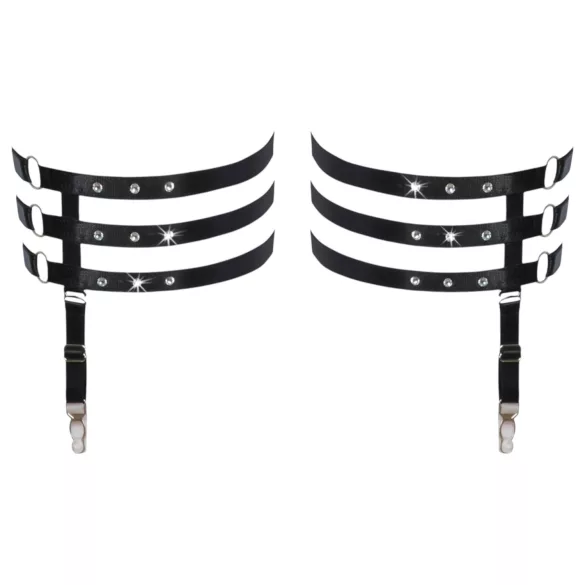 Cottelli - porte-jarretelles effet cuir - noir - L/XL