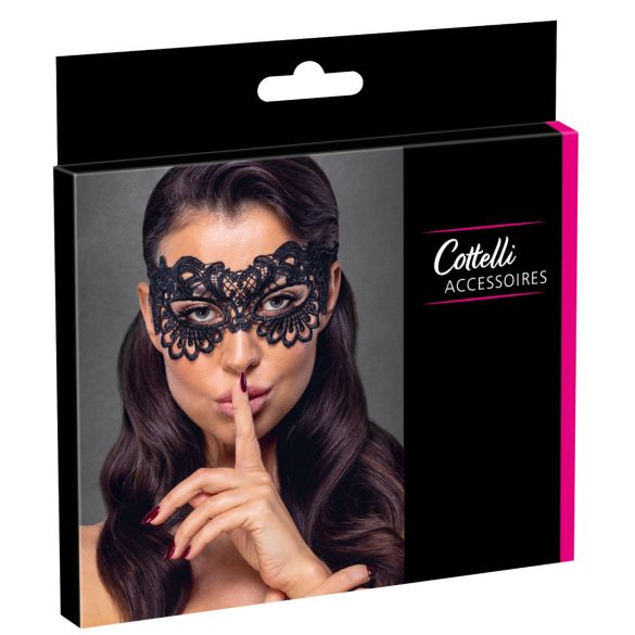 Cottelli - Masque orné de dentelle brodée (noir)