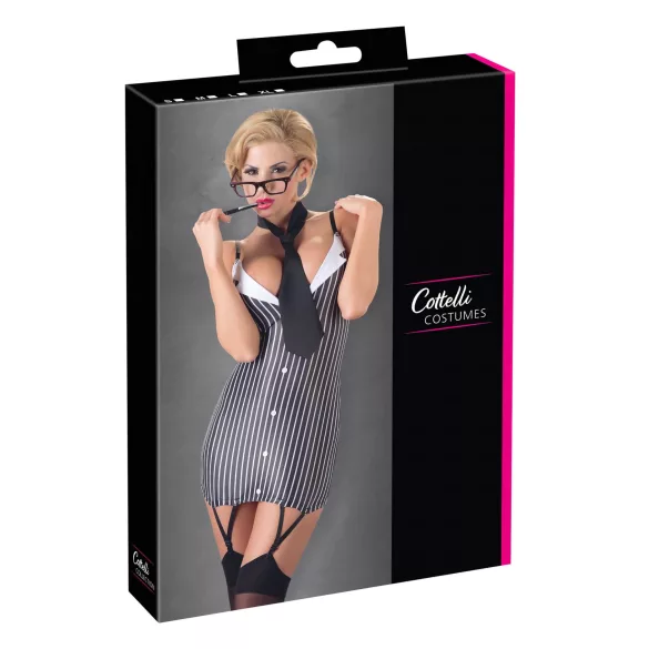 Cottelli - Costume secrétaire rayé - déguisement sexy femme - M