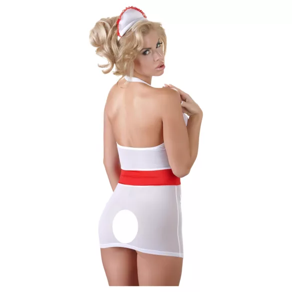 Cottelli - Costume infirmière sexy avec porte-jarretelles - blanc