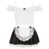 Cottelli - déguisement soubrette sexy - dentelle - blanc