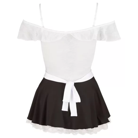 Cottelli - déguisement soubrette sexy - dentelle - blanc