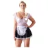 Cottelli - déguisement soubrette sexy - dentelle - blanc - L