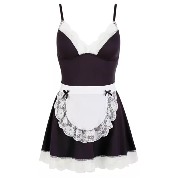 Cottelli - déguisement soubrette avec tablier - noir et blanc
