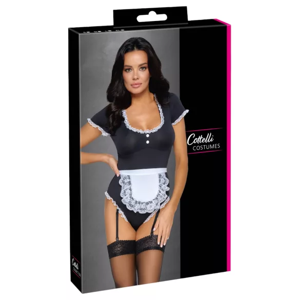 Cottelli - body de serveuse avec tablier (noir)