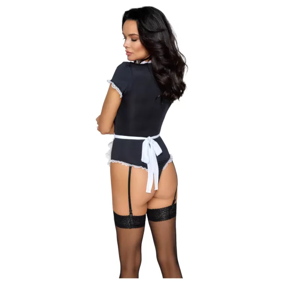 Cottelli - body de serveuse avec tablier (noir)