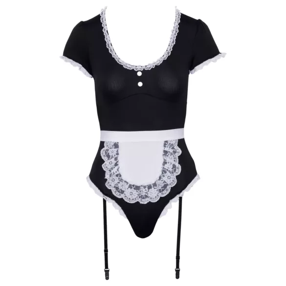 Cottelli - body de serveuse avec tablier (noir)