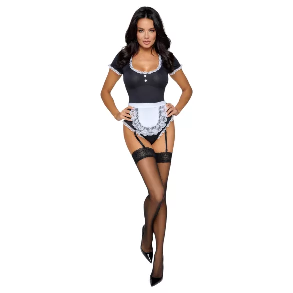 Cottelli - body de serveuse avec tablier (noir) - M