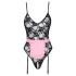 Cottelli - déguisement soubrette transparent - noir rose - L