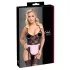 Cottelli - déguisement soubrette transparent - noir rose - L