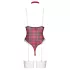 Cottelli - body ensemble femme carreaux - rouge