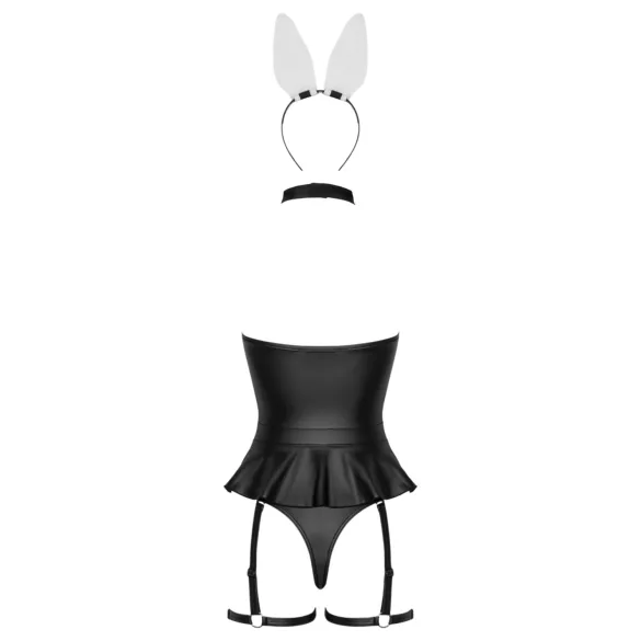 Cottelli - déguisement lapin sexy - 3 pièces - noir