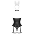 Cottelli - déguisement lapin sexy - 3 pièces - noir - M