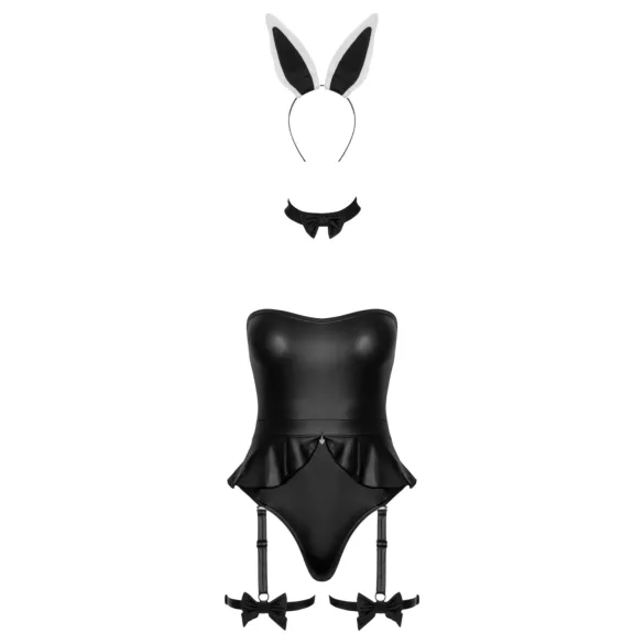 Cottelli - déguisement lapin sexy - 3 pièces - noir - L