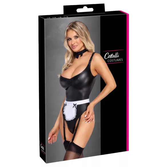 Cottelli - body de soubrette avec tablier (noir)