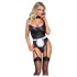 Cottelli - body de soubrette avec tablier (noir) - M