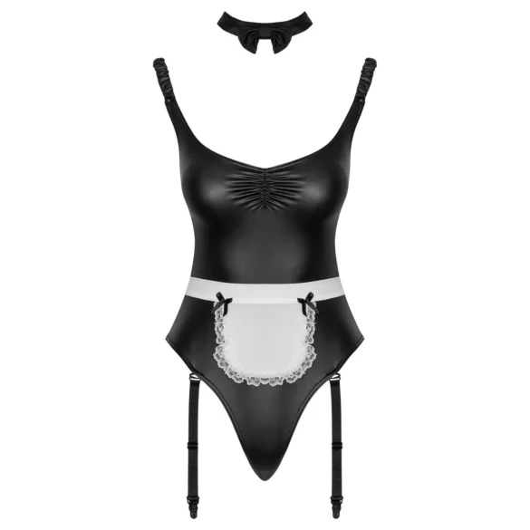 Cottelli - body de soubrette avec tablier (noir) - M